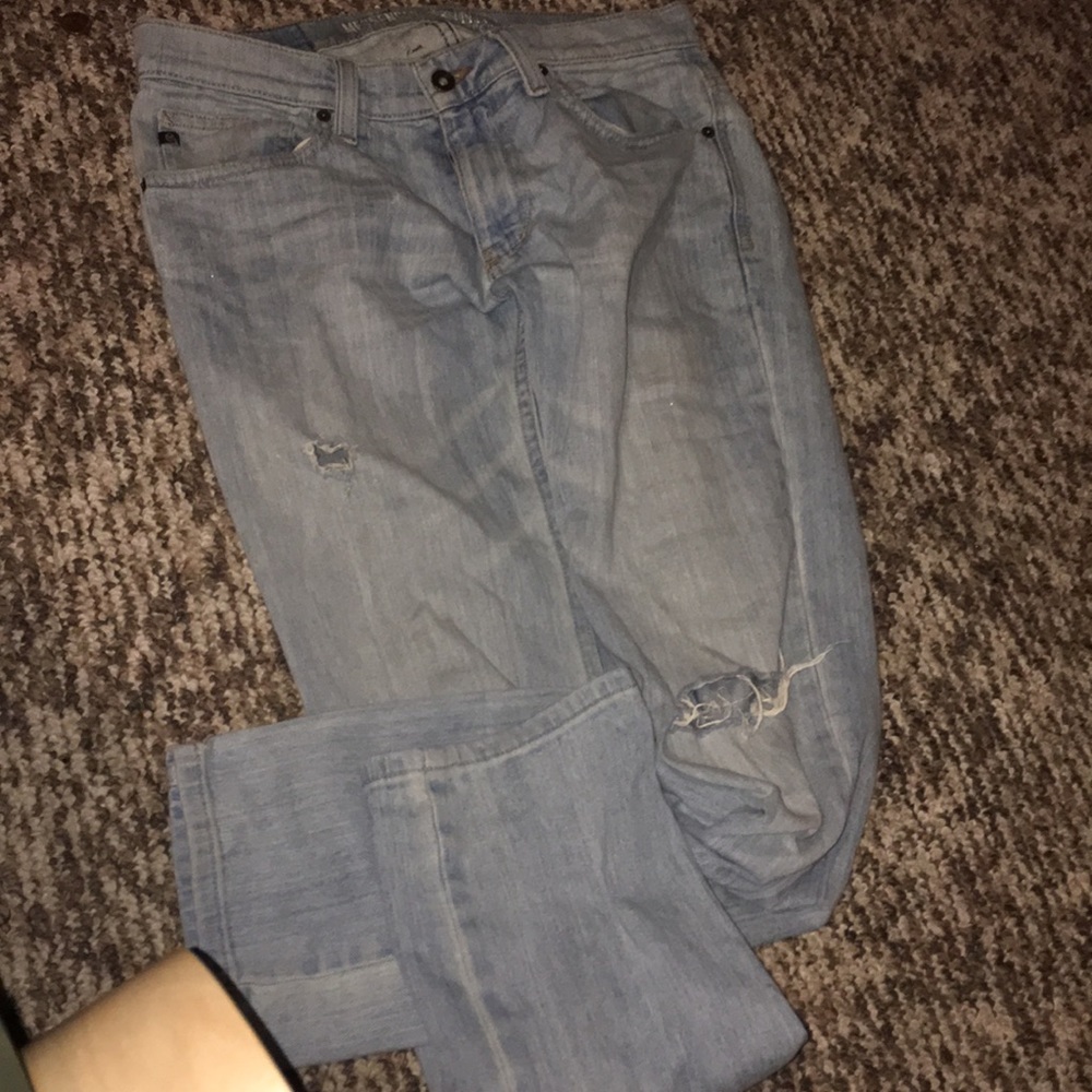 Straight cut light denim jeans